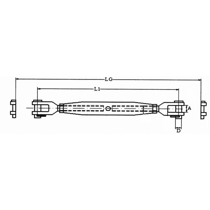 TENDITORE INOX M16 FORCELLA