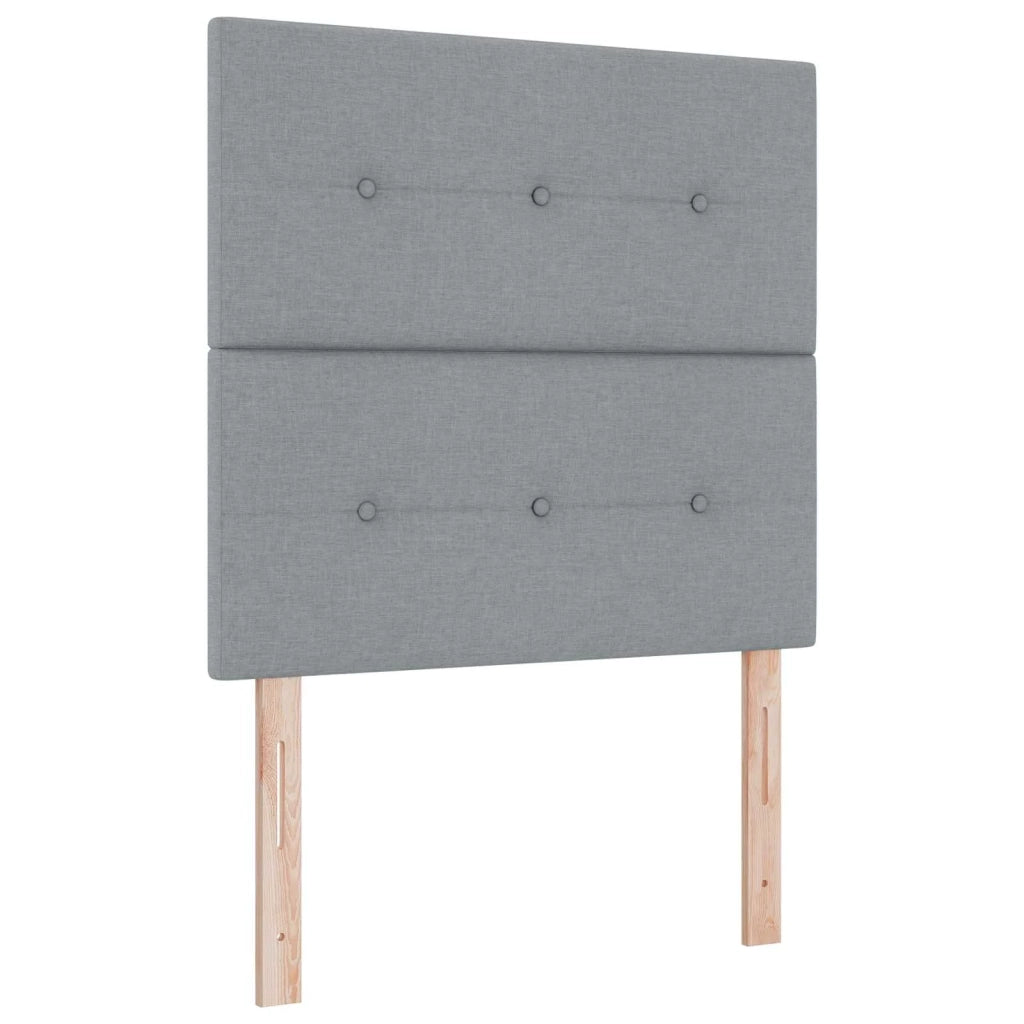 Letto Box Spring LED con Materasso Grigio Chiaro 100 x 200 cm 3455535