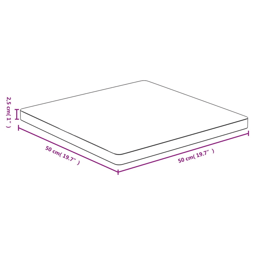 Dessus de table 50x50x2,5 cm bambou