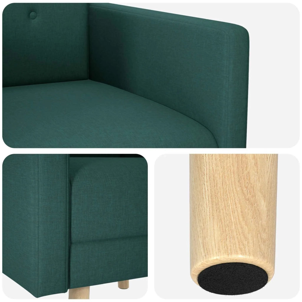 Sedia d'accento Verde Scuro Tessuto 42044787