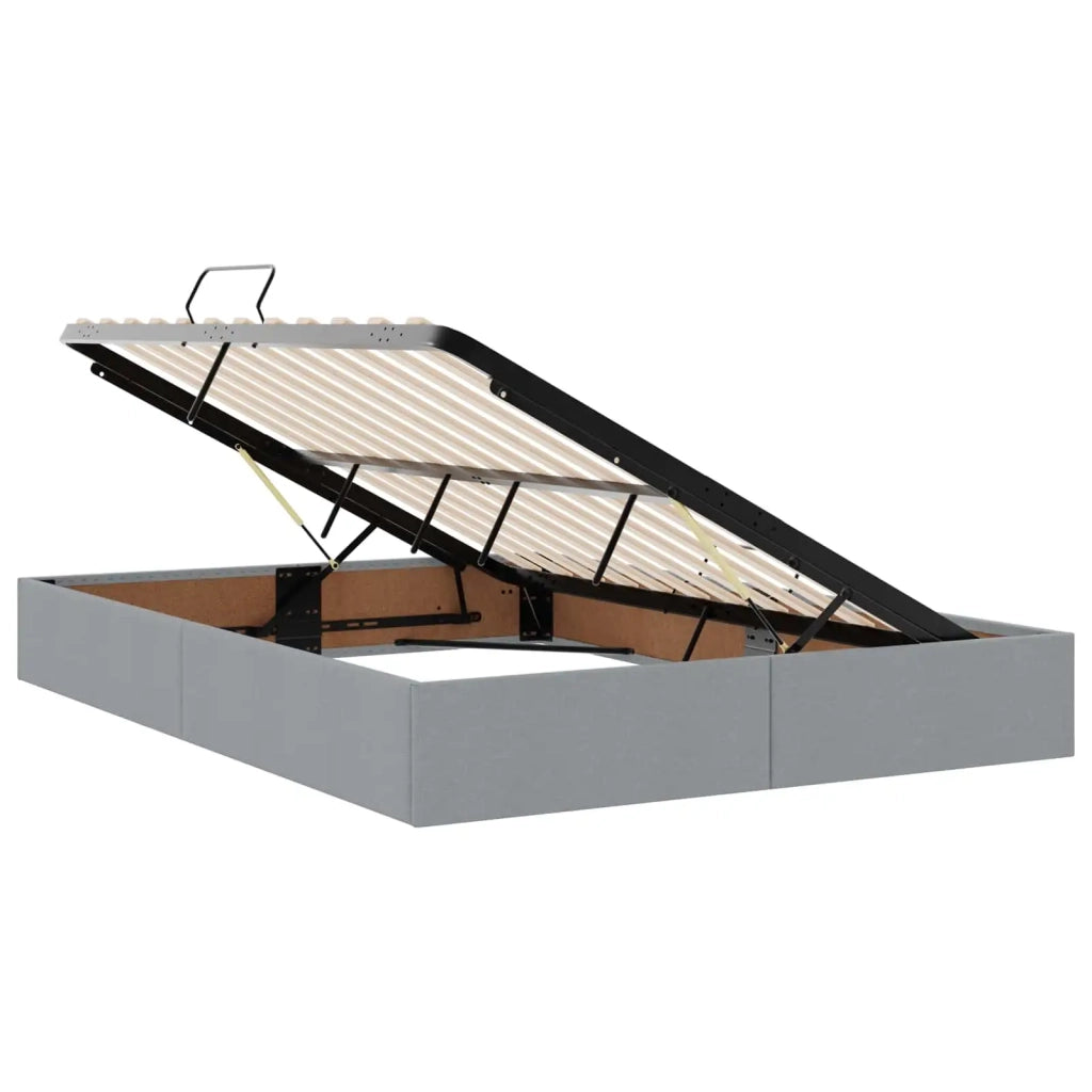 Letto con contenitore LED e materasso Grigio Chiaro 3460017