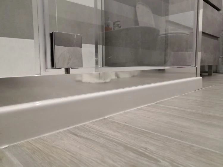 Box doccia Cristallo 6 mm 2 lati - Fisso piu' porta semi battente Trasparente - Misura: 80 x 140 x H190 cm 