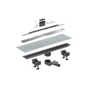CANALETTA DOCCIA CANALISSIMA ALLUMINIO ORIZZONTALE KIT- L. 100 cm- BONOM- pezzi 1