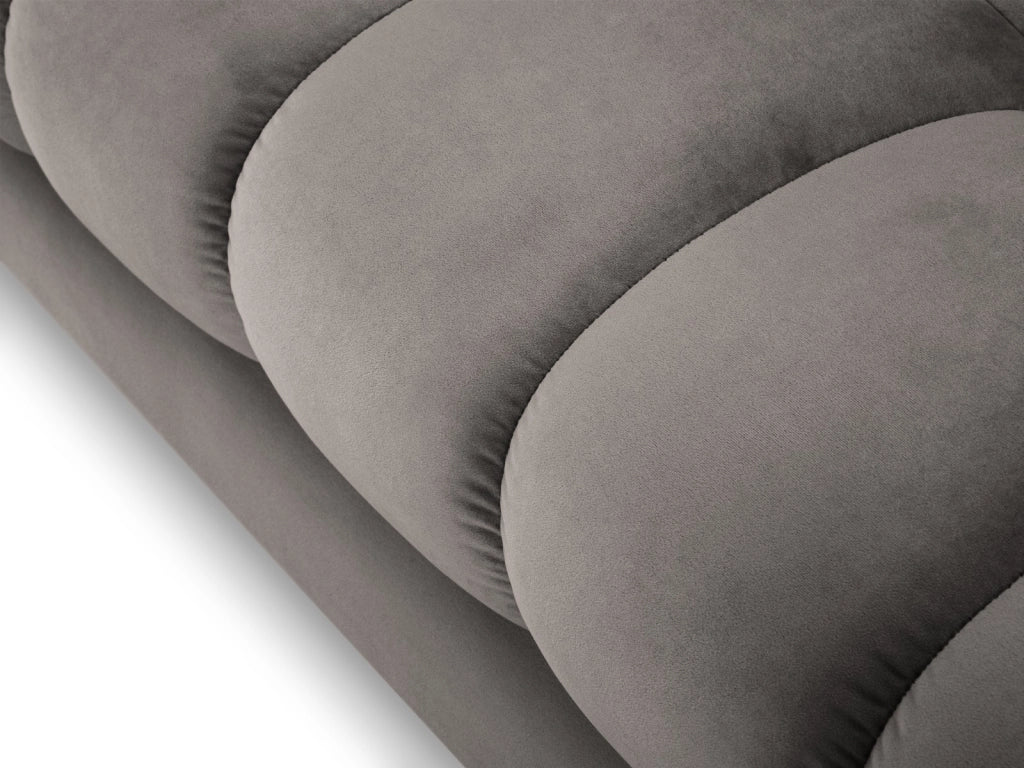 Cosmopolitan Design - Divano "Bali" 2 posti in velluto grigio chiaro 