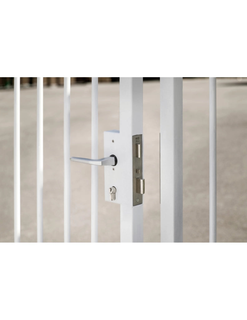 Serratura verticale destra da saldare a doppia entrata per cancello, asse 60 mm – THIRARD