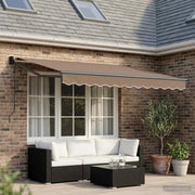 Tenda retrattile Tortora 3,5 x 2 m Poliestere e Metallo 3425699
