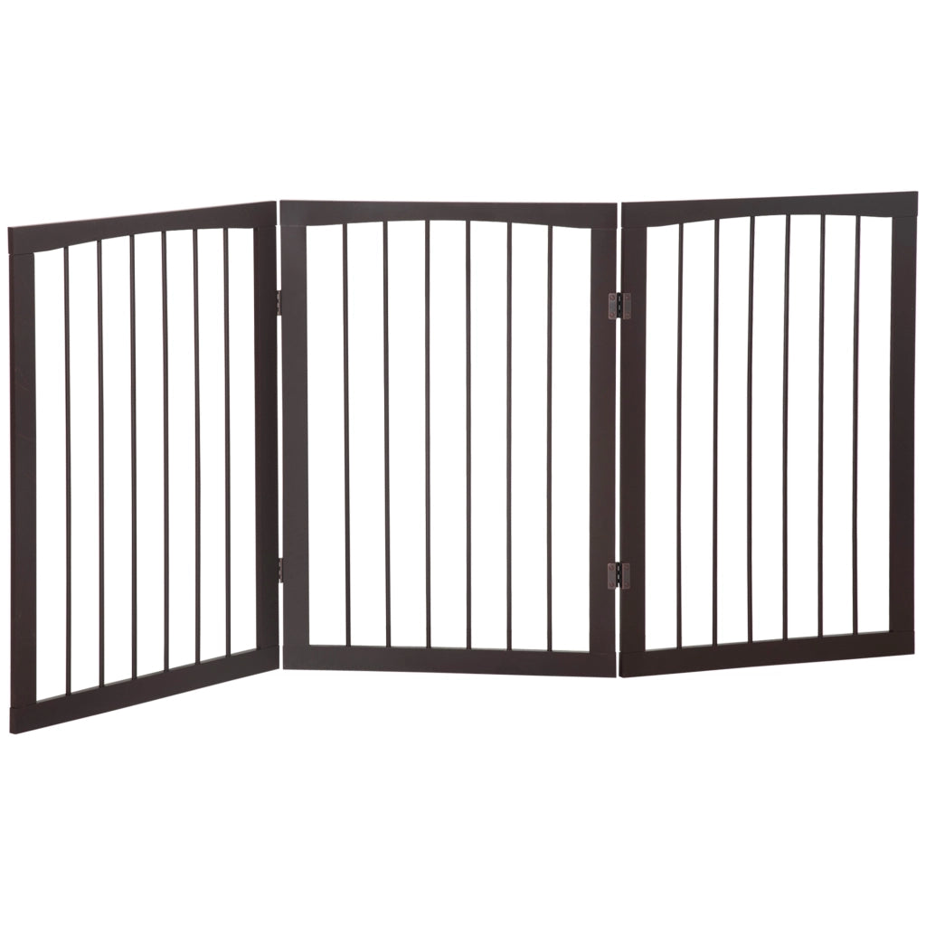 Barriera di sicurezza pieghevole 3 pannelli ¨C zephmum ¨C 160x76 cm colore marrone