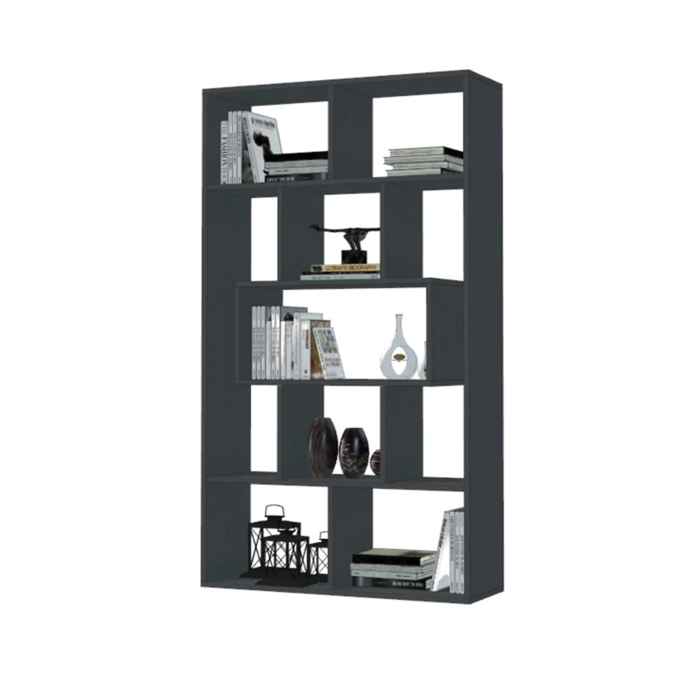 Libreria Face  90x30x170 cm grigio cemento
