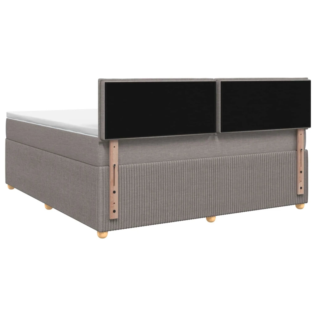 Letto box spring con materasso Tortora 180 x 200 cm Tessuto 3451521