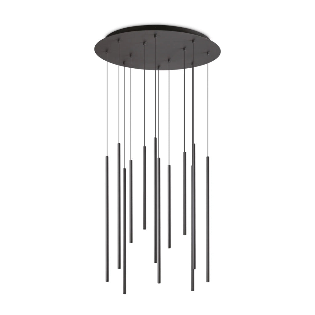 Lampada a Sospensione LOOK 19W Luce Calda Nero Regolabile Ideal Lux