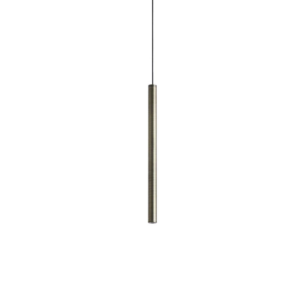 Lampada A Sospensione LOOK 3.5W Luce Naturale Ottone Altezza Regolabile Ideal Lux