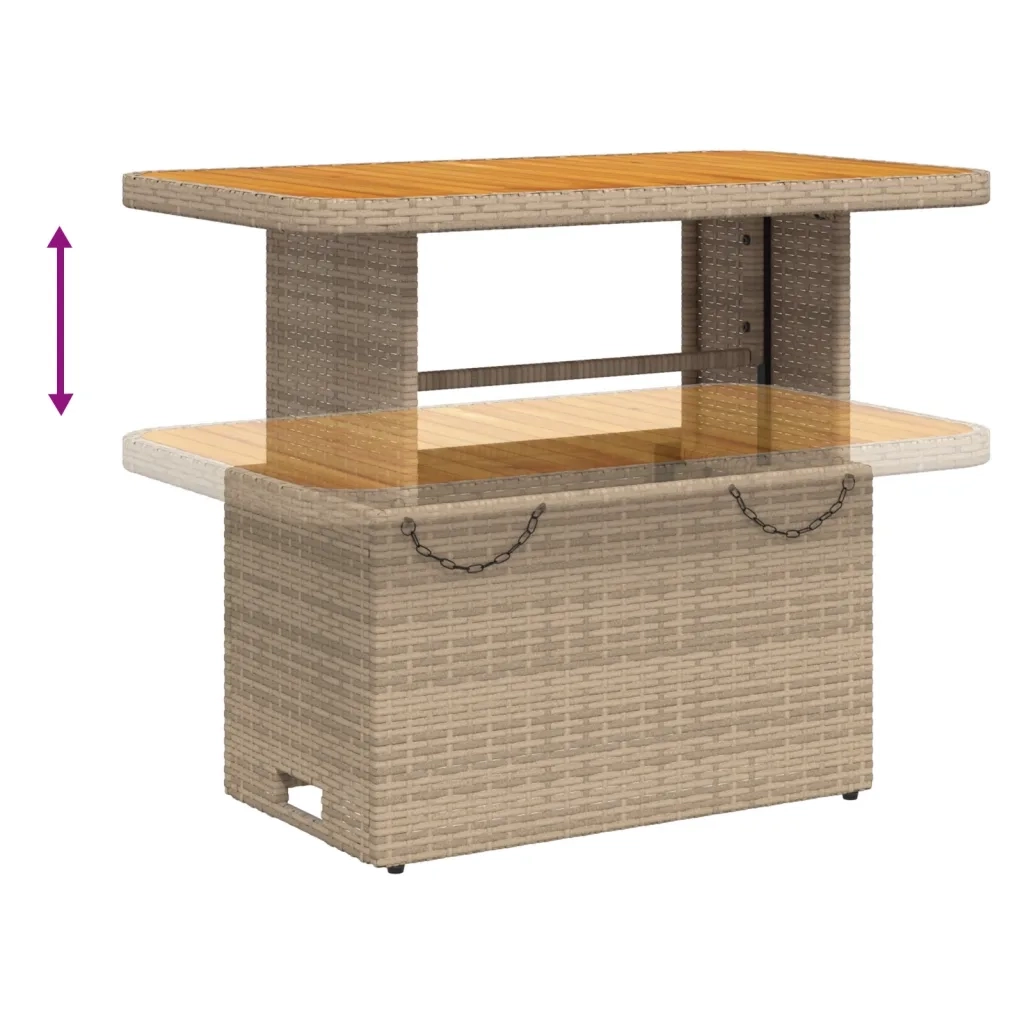 Set Divani da Giardino 3 pz con Cuscini in Polyrattan Beige