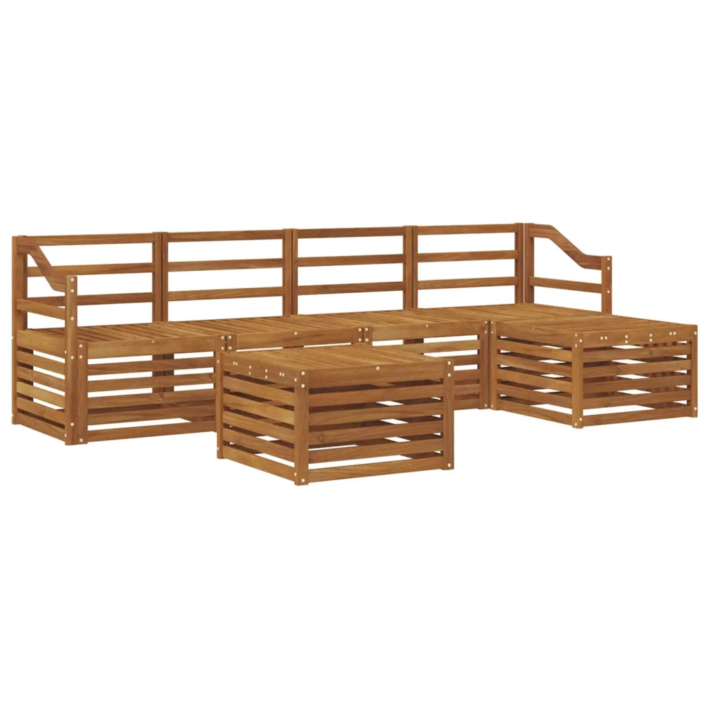 Set di divani da esterno 6 pz Naturale 3374704