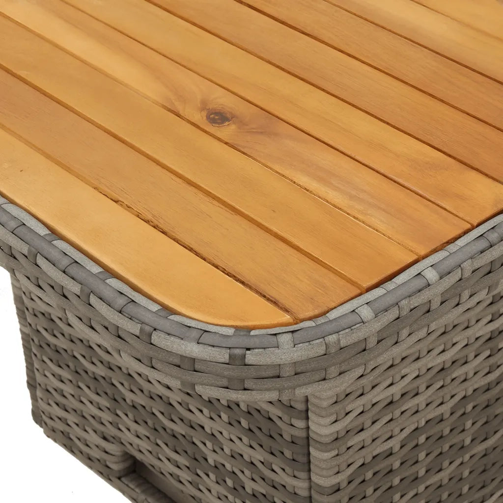 Set Divano da Giardino 2 pz con Cuscini Grigio in Polyrattan