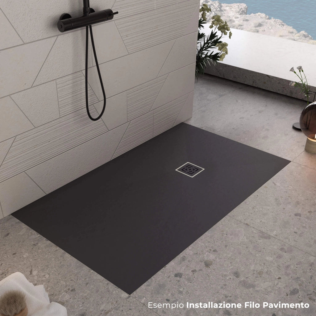 Piatto Doccia in Pietra 90x190 cm Bonussi Canton Nero