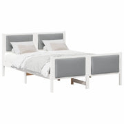 Letto matrimoniale | Letto per adulti | Struttura del letto Grigio chiaro 140 x 190 cm Tessuto