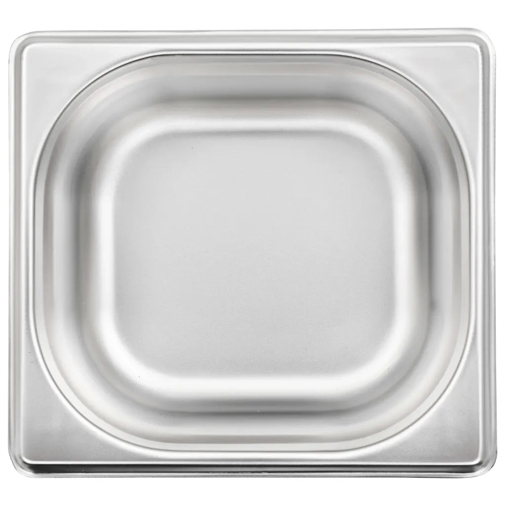 Set di 12 contenitori gastronorm impilabili 176 x 162 x 65 mm pratici da cucina in acciaio inossidabile argentato 02_0046003