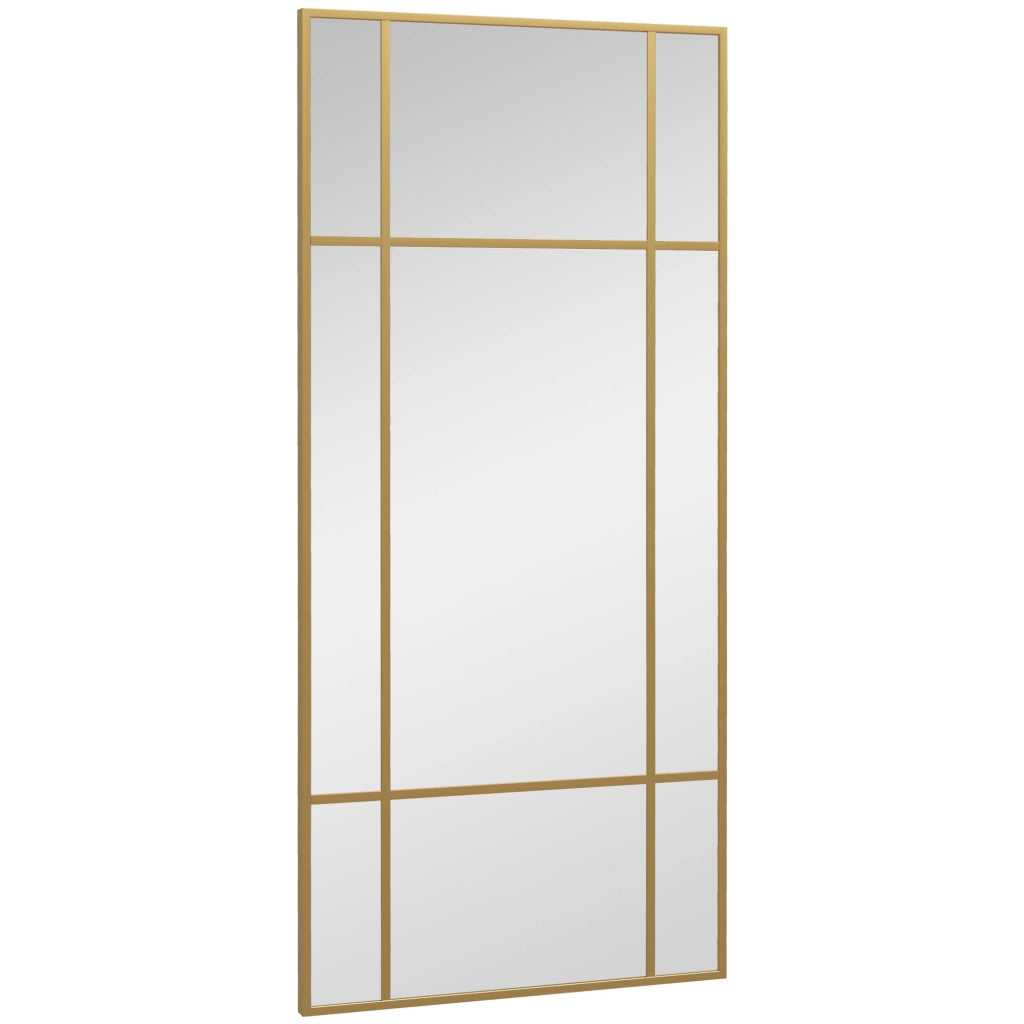 Specchio da Parete Finestra ¨C Minimal ¨C Oro 110x50cm