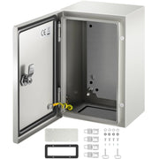 Scatola Elettrica ST2 315 in Acciaio 30x20x15 cm IP66 NEMA 4X Quadro di Giunzione da Parete per Esterno e Interno con Piastra