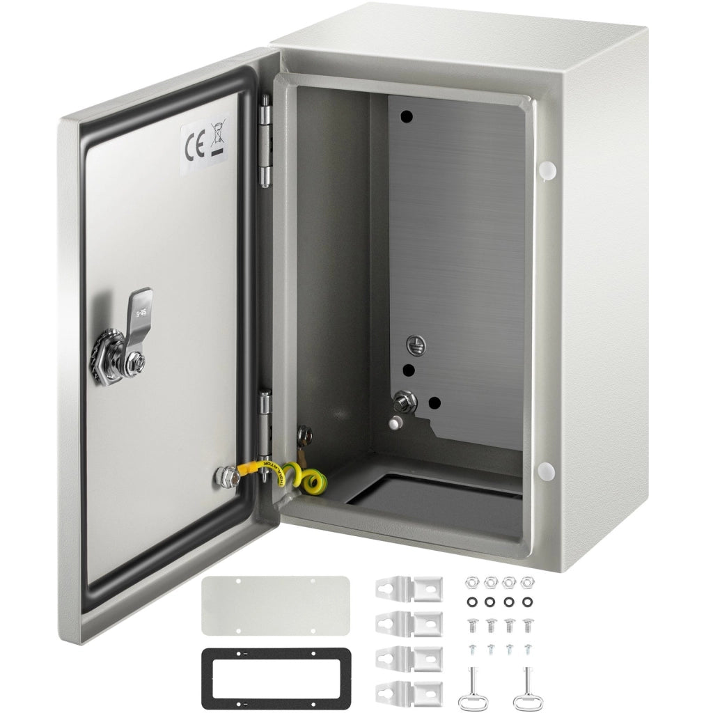 Scatola Elettrica ST2 315 in Acciaio 30x20x15 cm IP66 NEMA 4X Quadro di Giunzione da Parete per Esterno e Interno con Piastra