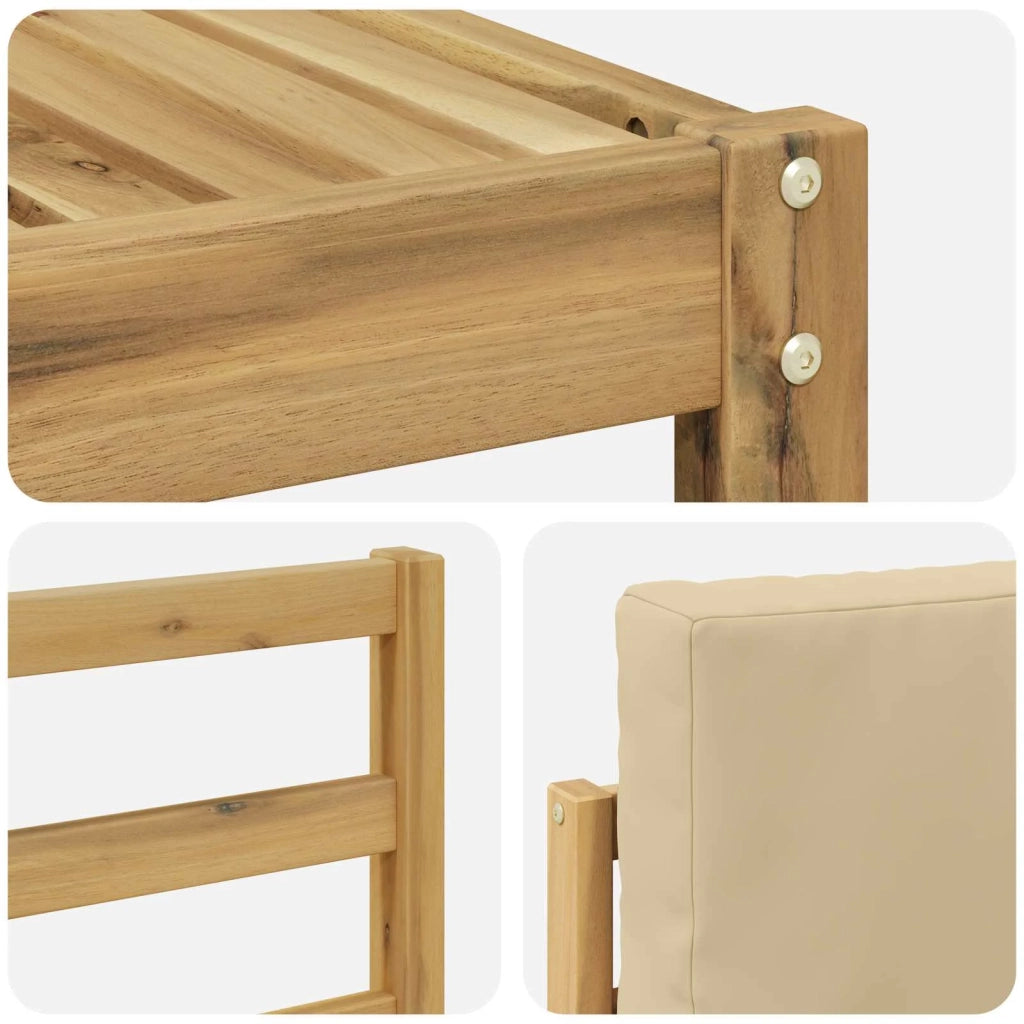 Set di divani da esterno 6 pz Bianco e Beige 3387652