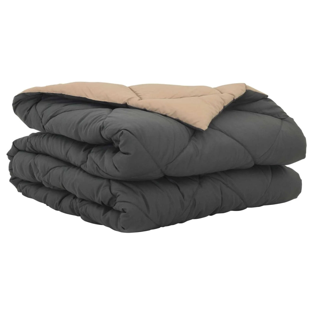 Duvet Estivo Antracite e Talpa 220 x 135 cm Microfibra 42025421