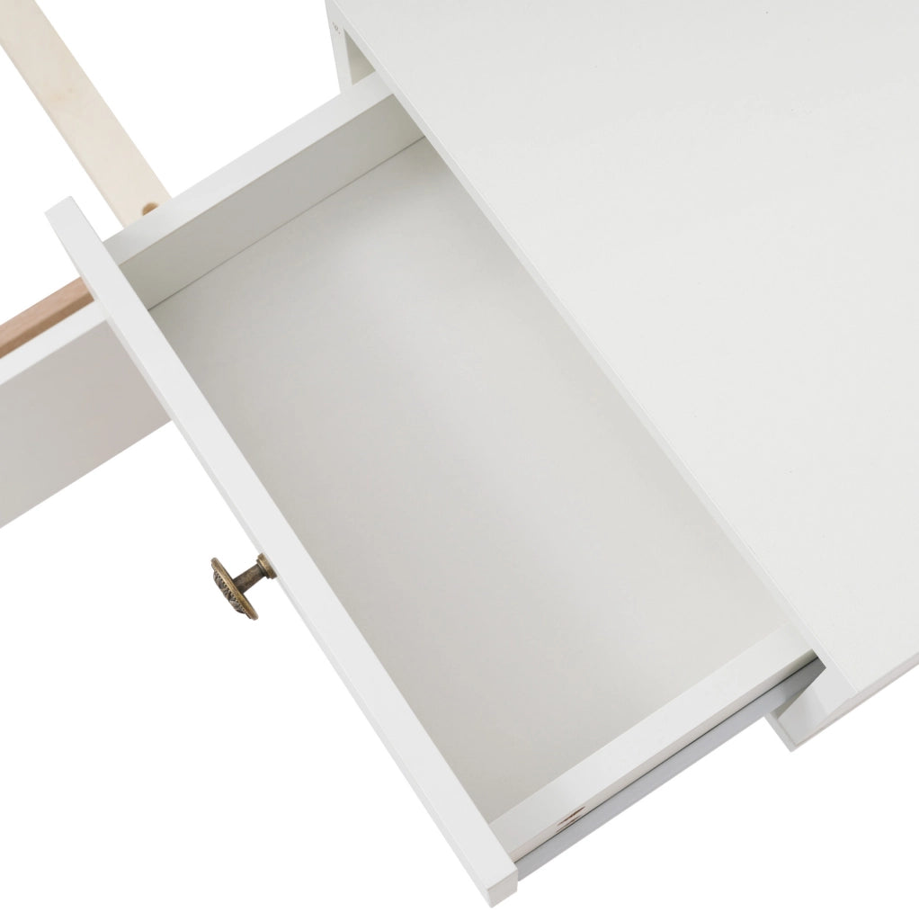 Letto 180x200 cm con 2 comodini LED, USB e USB-C in rovere Sonoma e bianco