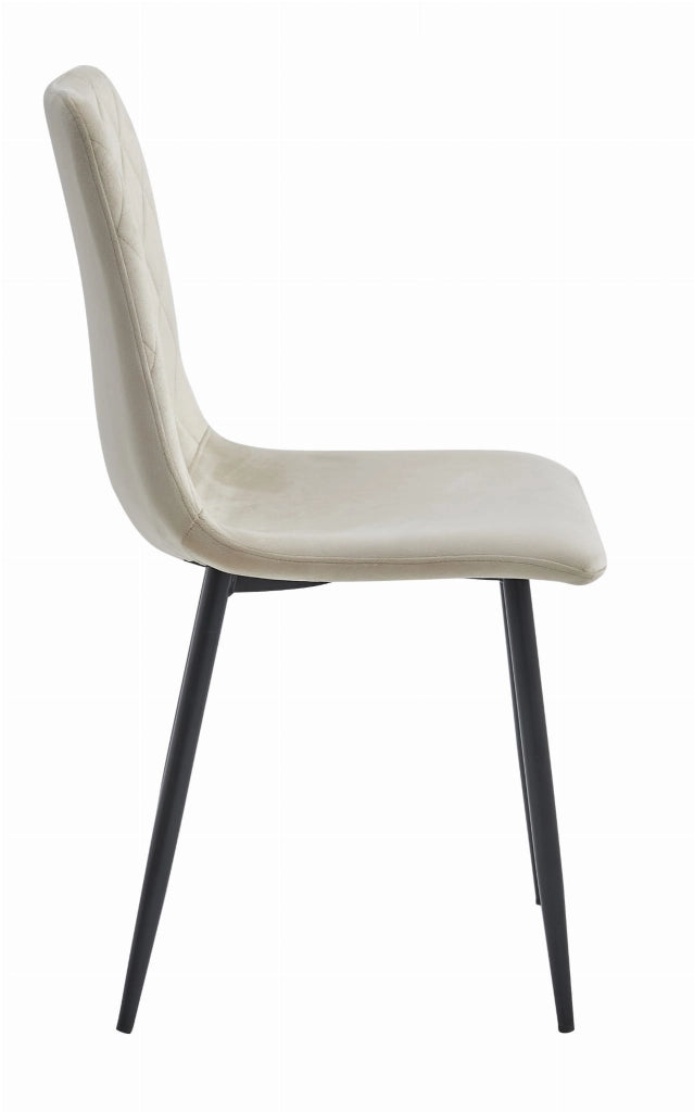Valora TURIN Sedia Velluto Beige Design ergonomico x4
