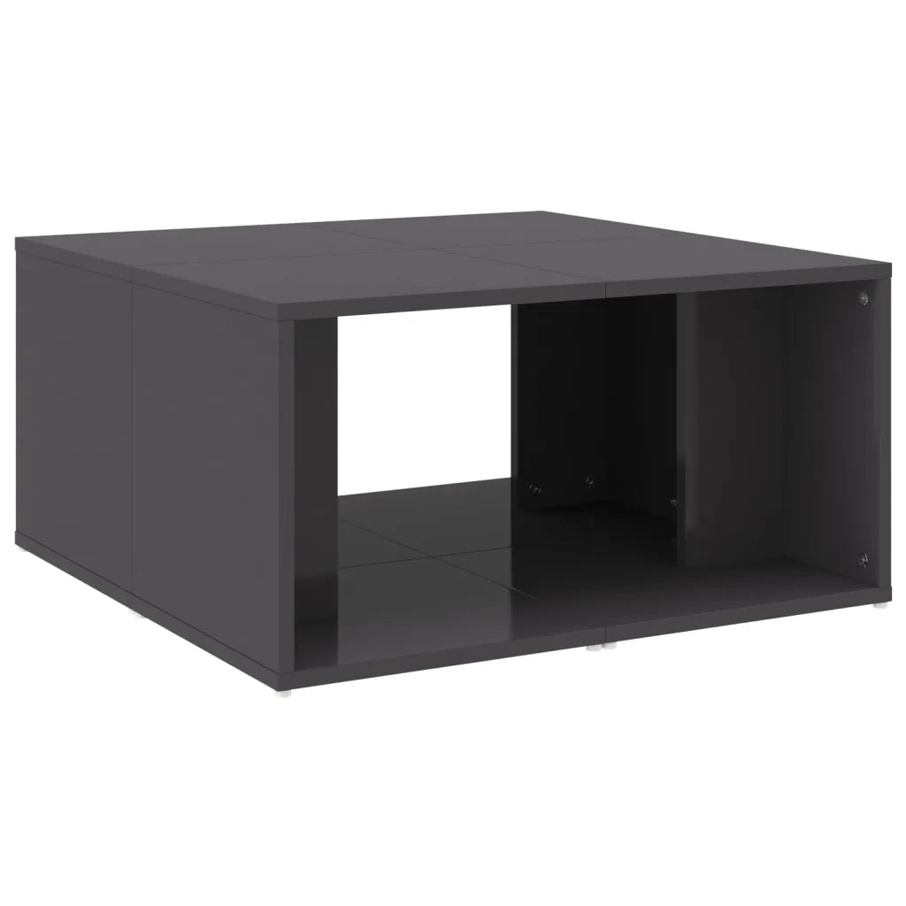 Tavolini salotto | Tavolino da caff¨¨ | Tavolino da Soggiorno 4 pz Grigio Lucido 33x33x33cm Legno Multistrato