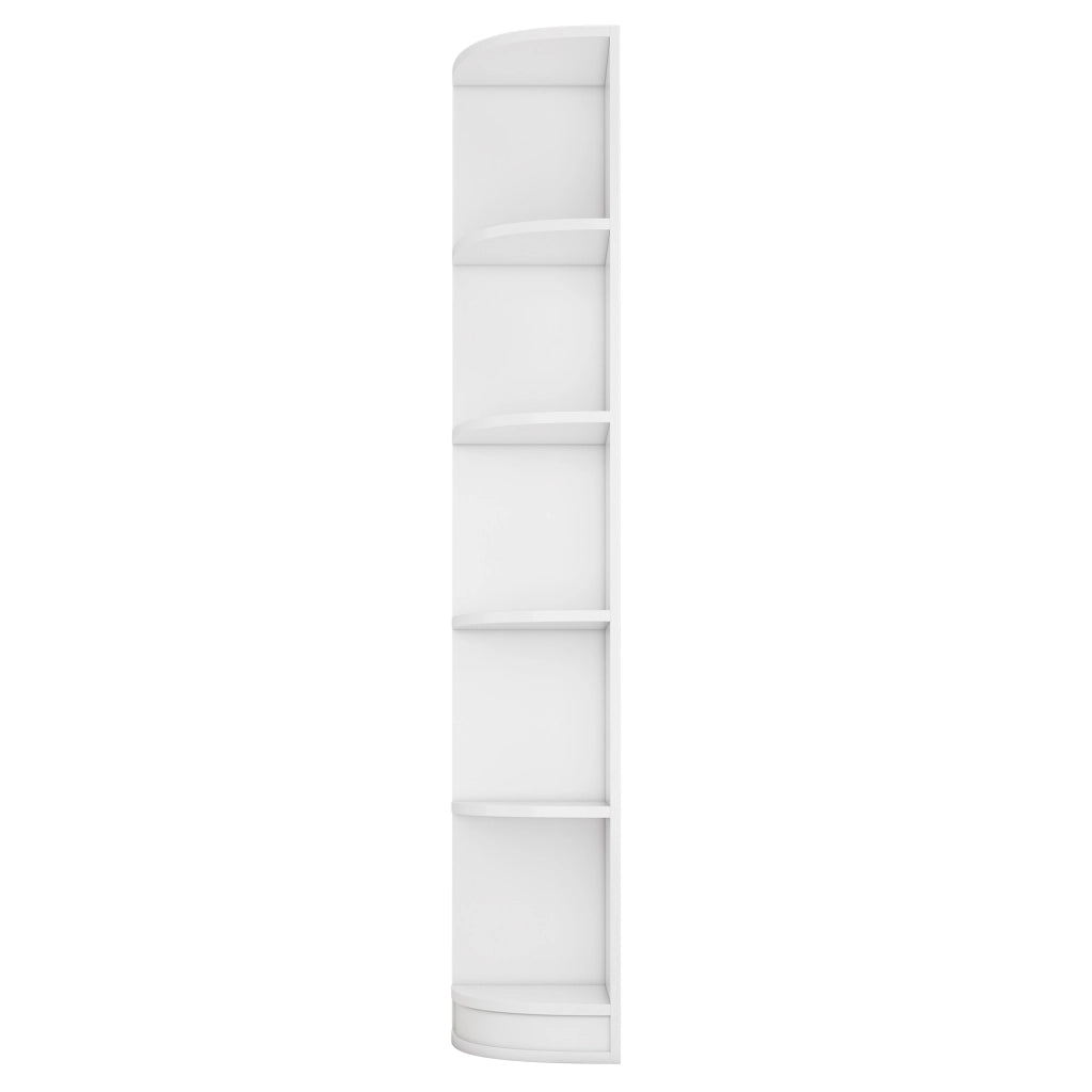 Libreria Angolare a 5 Ripiani ¨C MINIMAL ¨C Bianco, MDF