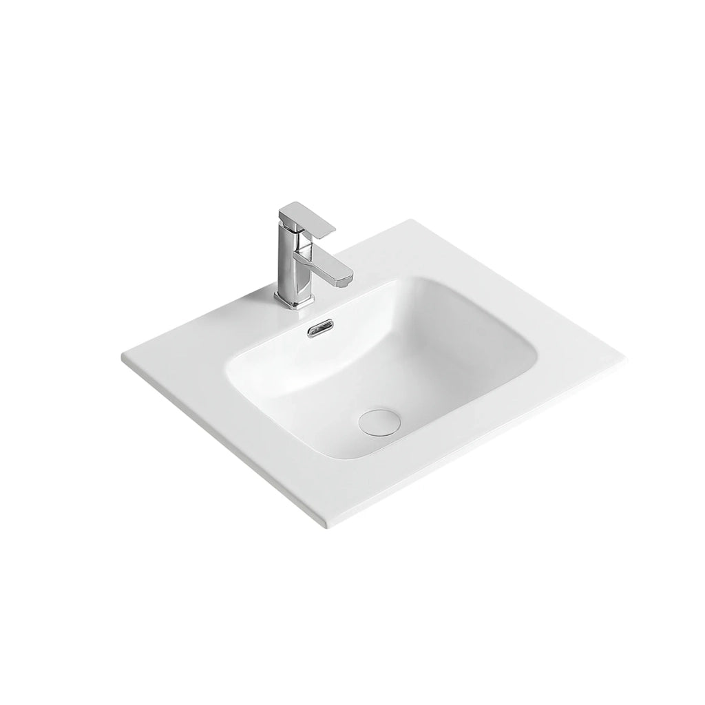 Consolle con vasca centrale LINPH cm 91 Bianco lucido