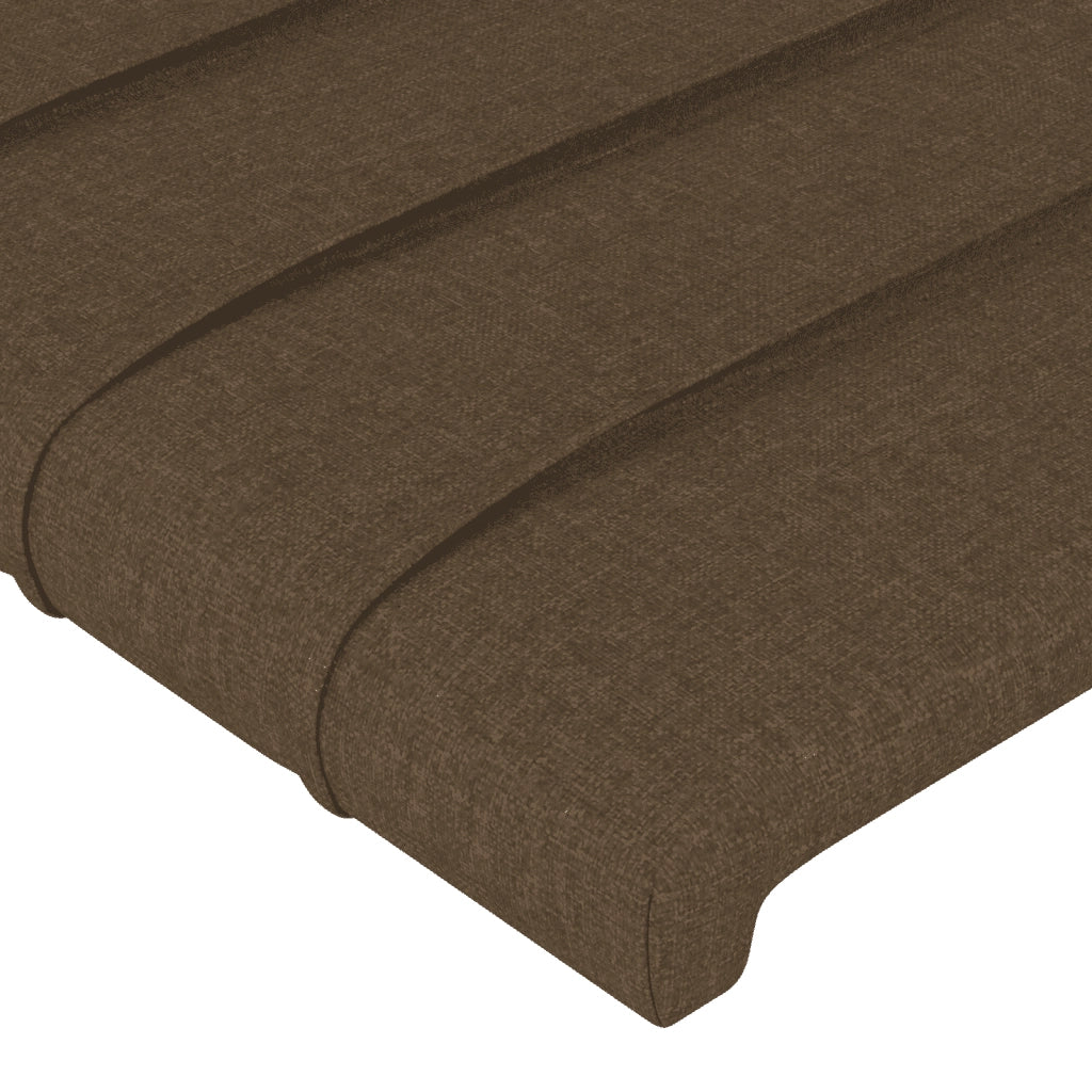 Giroletto a Molle con Materasso Marrone Scuro 200x200cm Tessuto 3141884