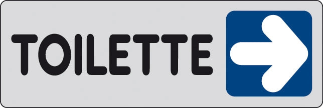 ETICHETTA ADESIVA 150X50 TOILETTE (DX)- 10,0 pz