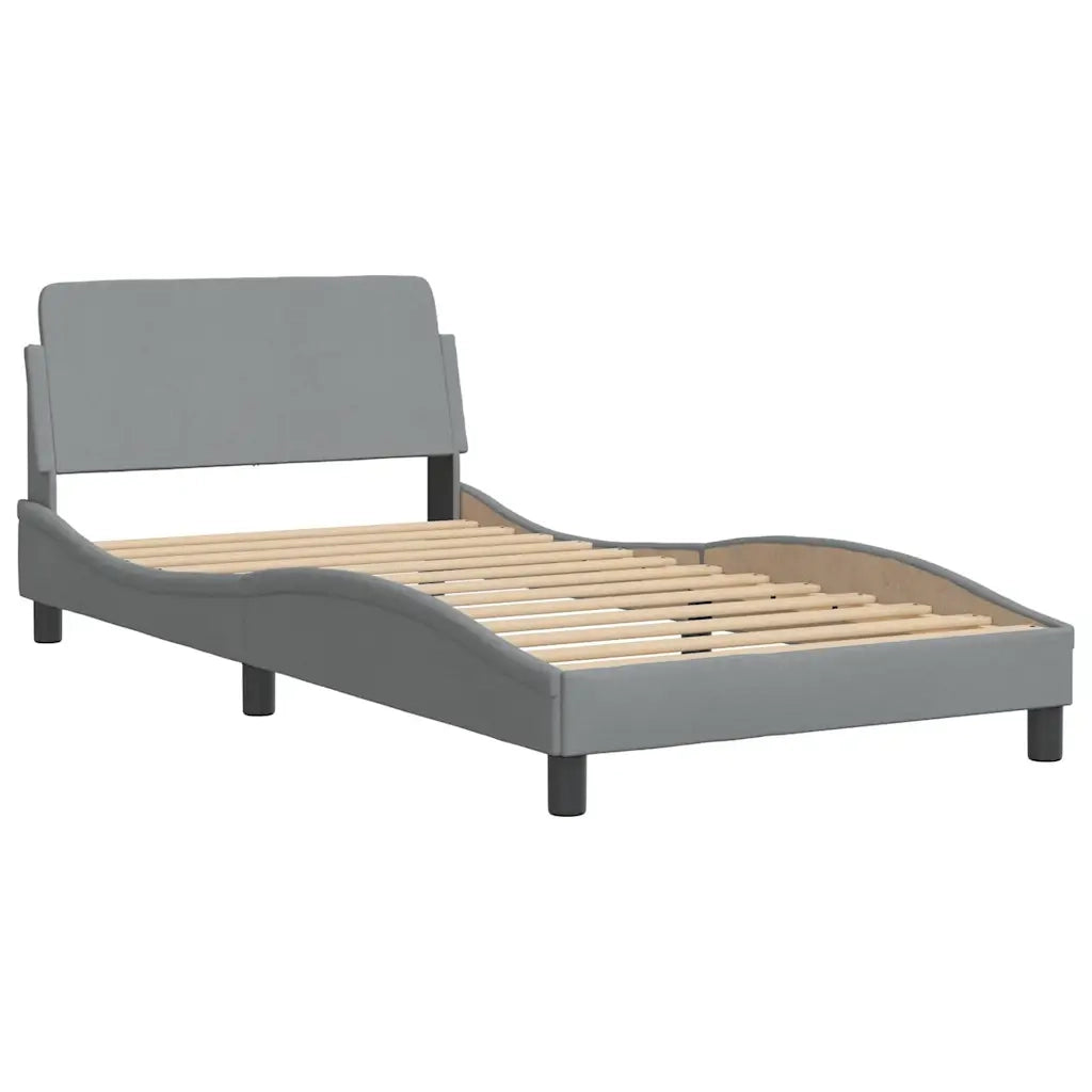 Giroletto-Struttura Letto Dover Grigio Chiaro 100x200 cm Tessuto