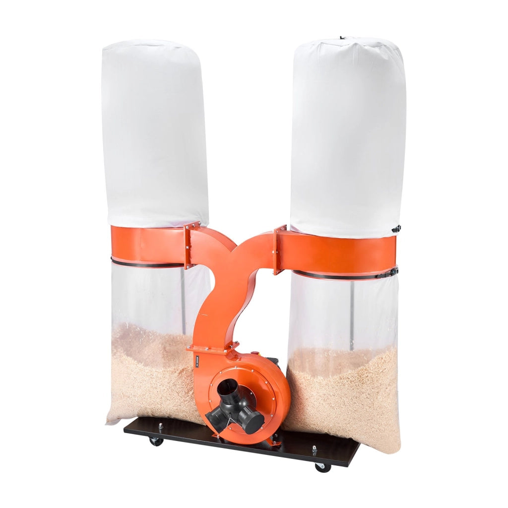 Aspiratore Collettore di Polvere per Legno DC20003 3 CV 1550 CFM 230V Robusto con Sacchi Filtranti per Officina e Fai da Te