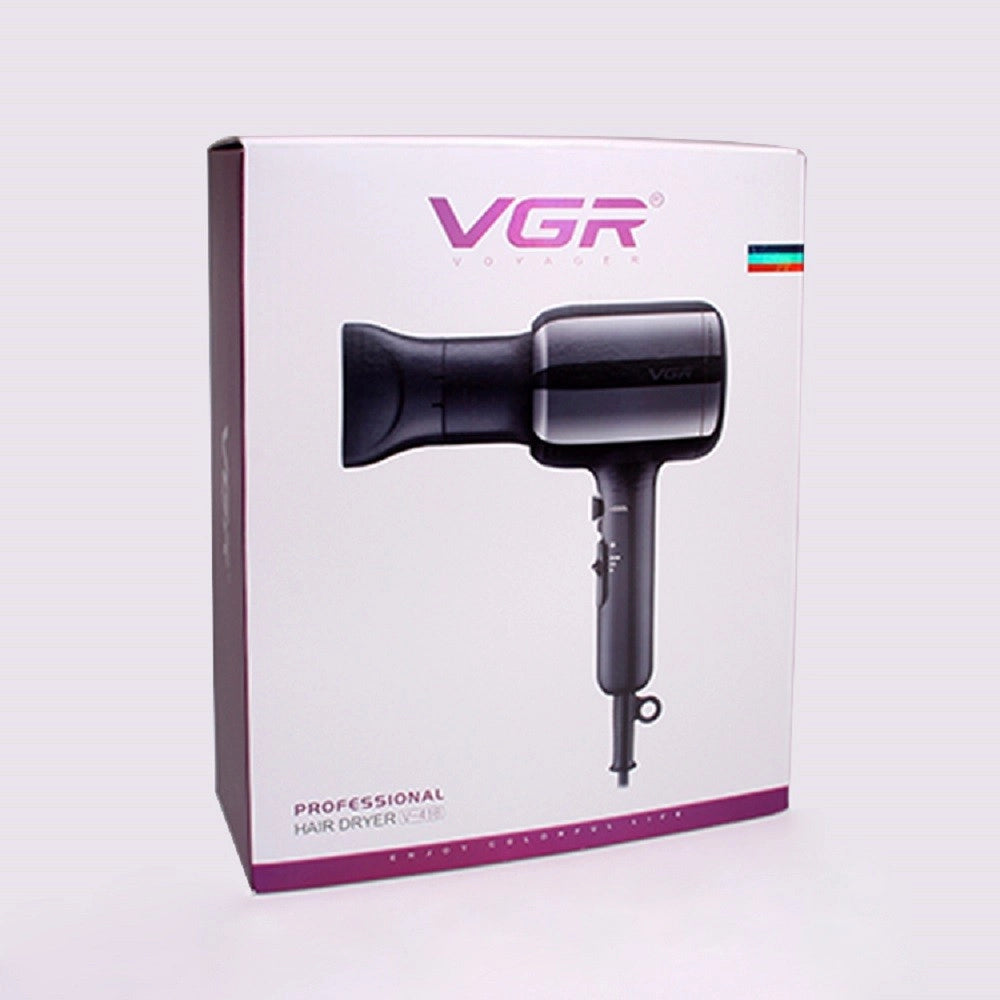 Trade Shop - Asciugacapelli Phon Professionale A Ioni Negativi 2 Velocita' Salone 2000w V-418 -