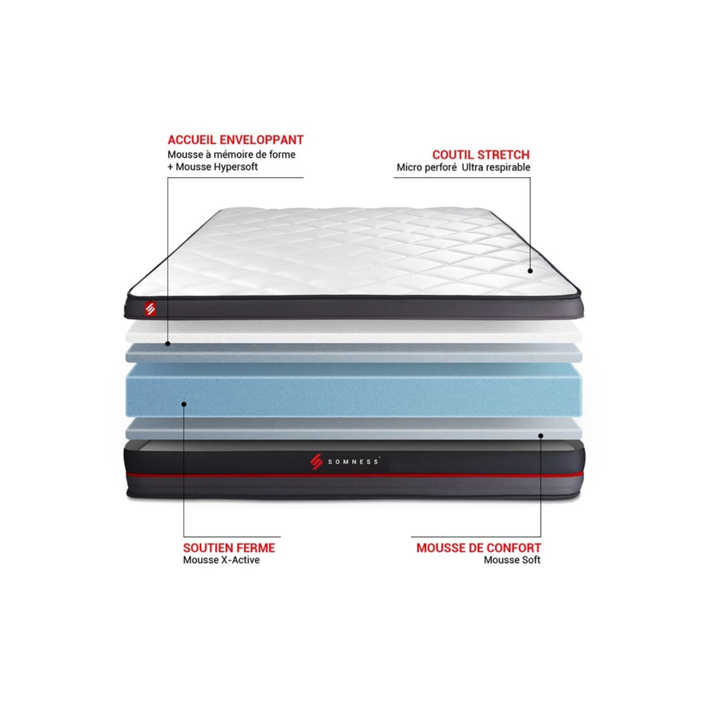 Materasso 180x200 cm Memory foam - Regen