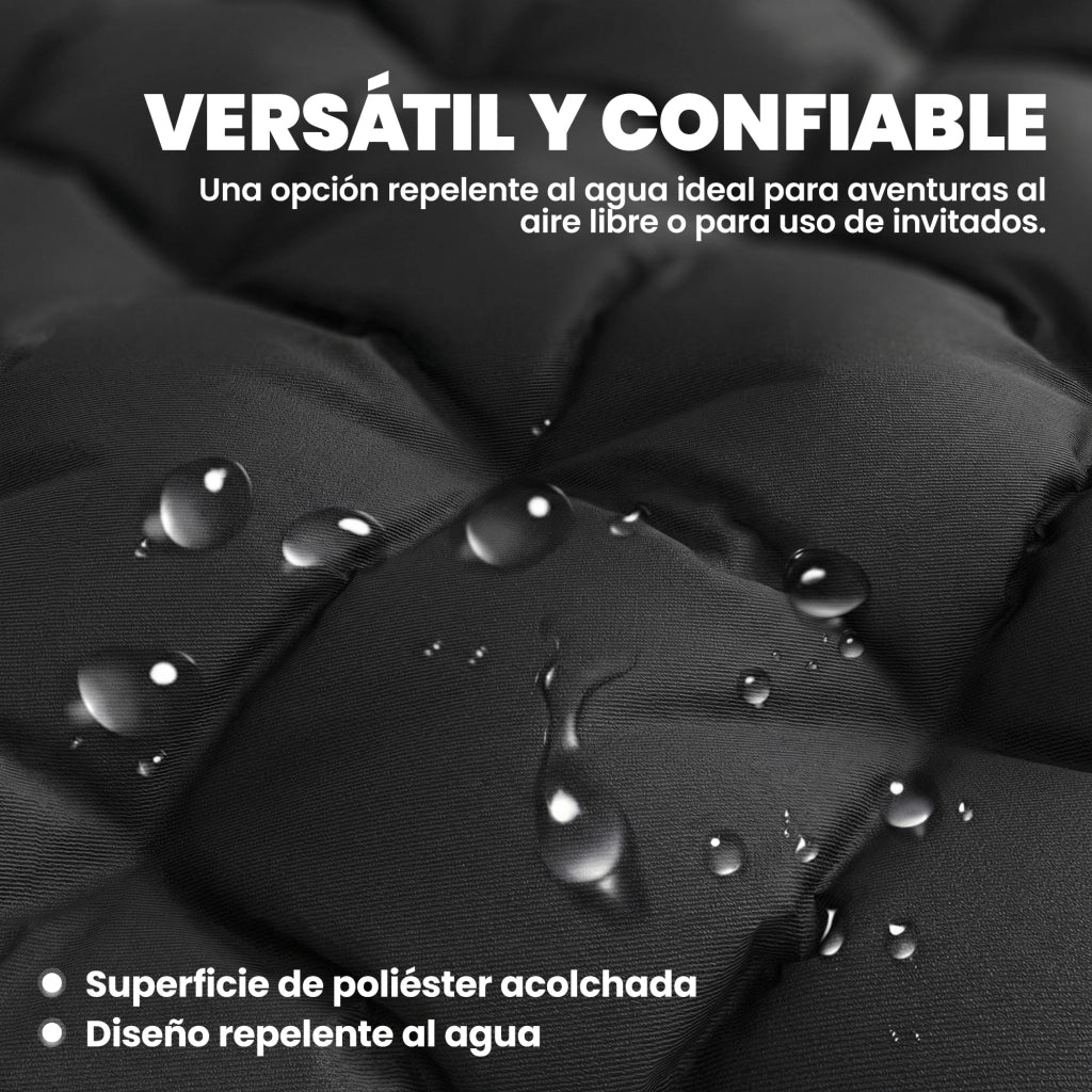 Letto da Campeggio Pieghevole Portatile con Cinghie Antiscivolo ¨C Minimal ¨C Nero