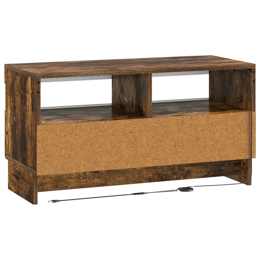 Mobile TV LED ALKMAAR 81 x 35 x 43 cm Rovere Fumo 896120