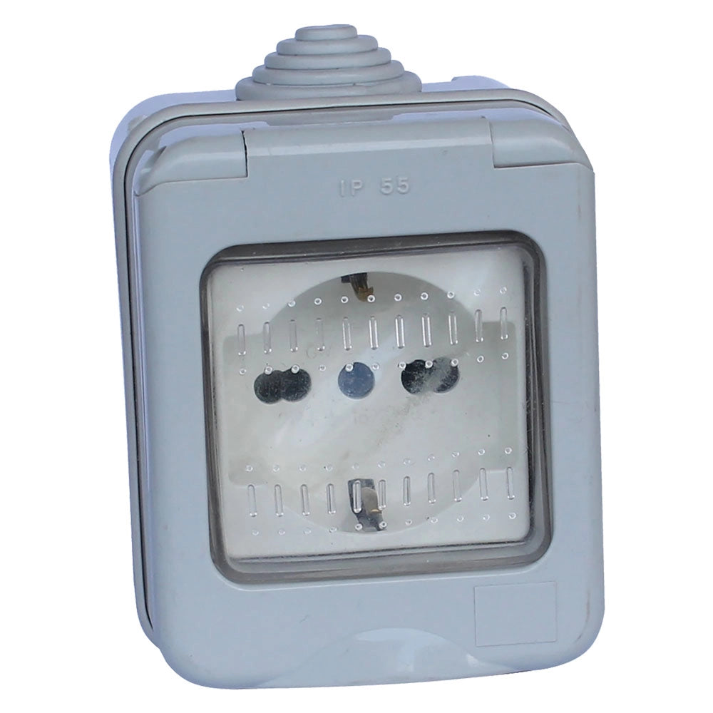 Contenitore Esterno Solo Presa Schuko 1 Bivalente 10 16a Faeg