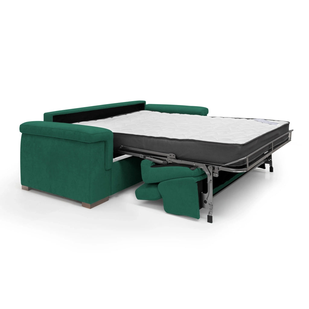 Giunone Divano letto mat. H18 200 cm (mat. 120x197 cm) verde