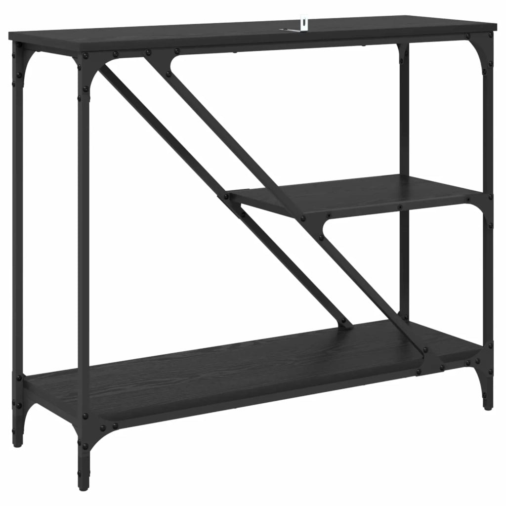 Table console Chêne noir 88,5 x 30 x 75 cm Bois d'ingénierie