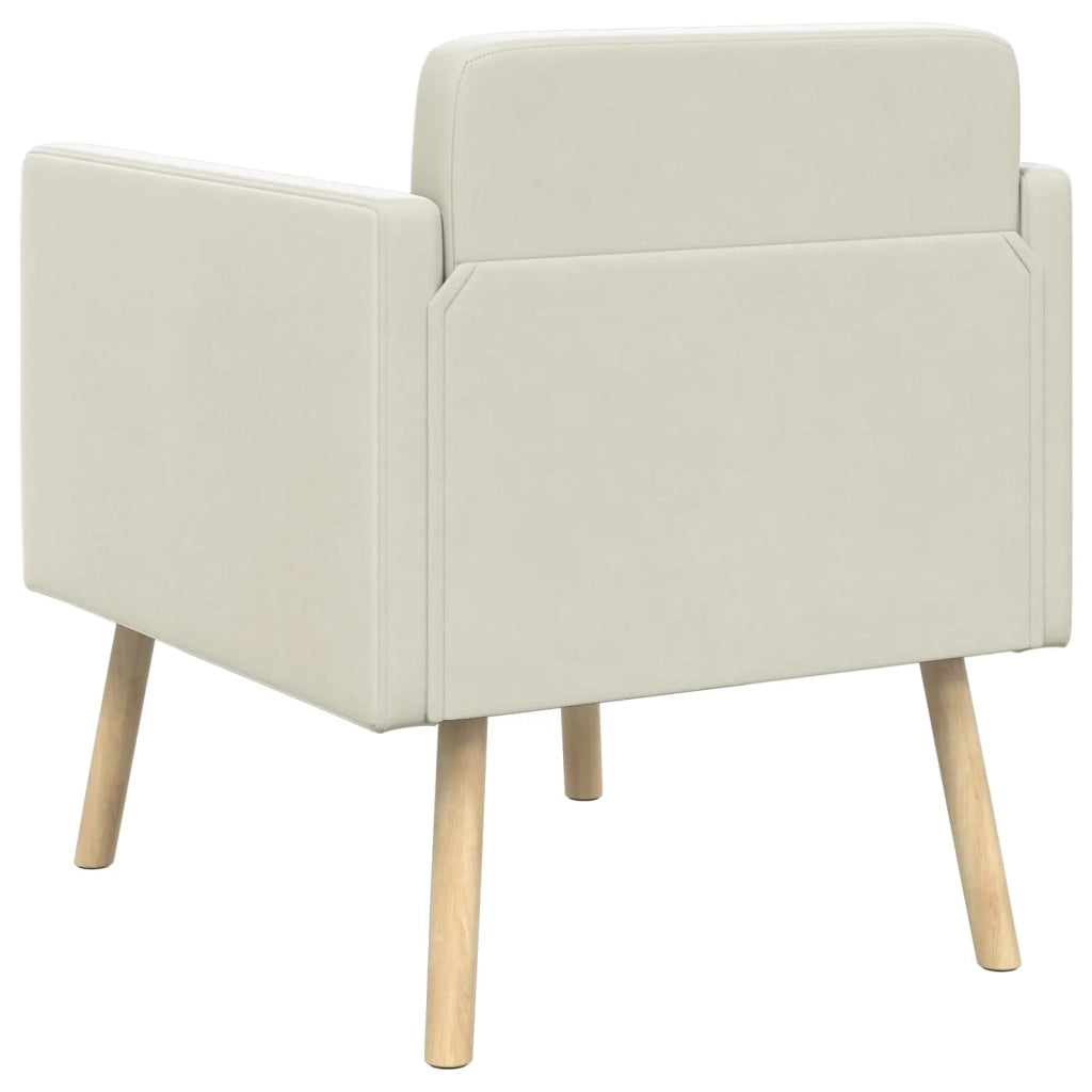 Poltrona decorativa Crema Velluto 42044803