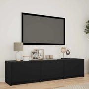 Mobile TV con LED-Credenza per TV Nero 165 x 34 x 40 cm Legno ingegnerizzato