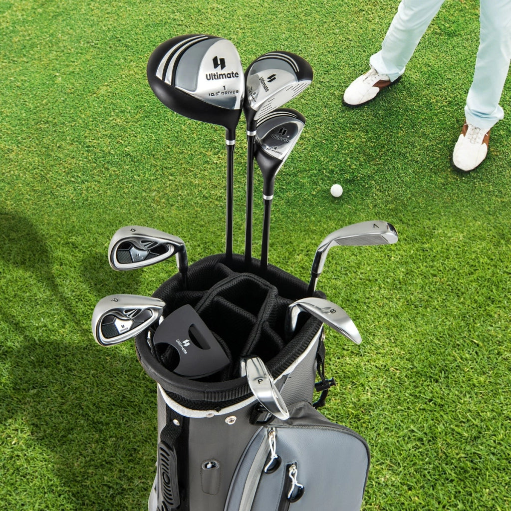 Set con 9 mazze da golf per uomini, Set completo da golf regalo perfetto per golfisti Grigio
