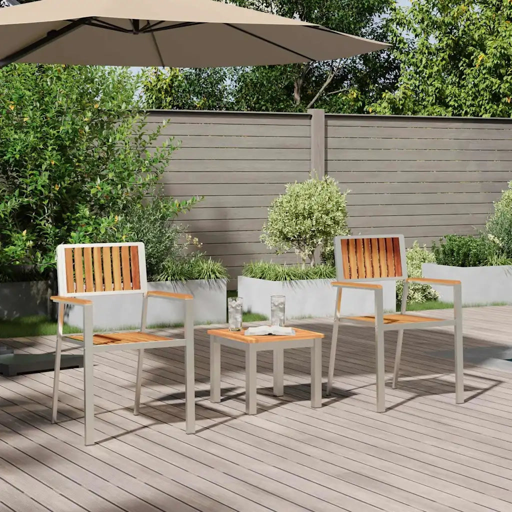Set da Pranzo per Giardino 3 pcs Legno di Acacia Massello 3334841