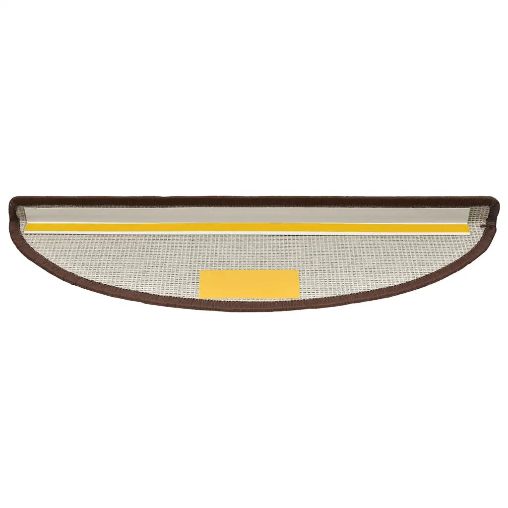 Tappetini per scale 30 pz 56x17x3 cm Marrone caffè Semicircolari 3365737