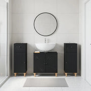 Set di armadietti da bagno in 3 pezzi ALKMAAR Nero 3417991
