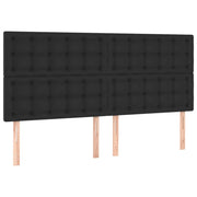 Testiera | Testata Nera 160x5x118/128 cm in Similpelle