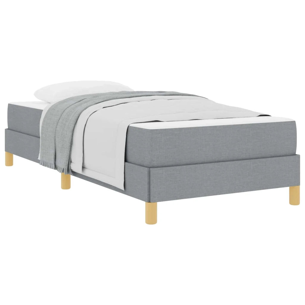 Letto a molle con materasso Grigio chiaro 90 x 190 cm Tessuto 3398528